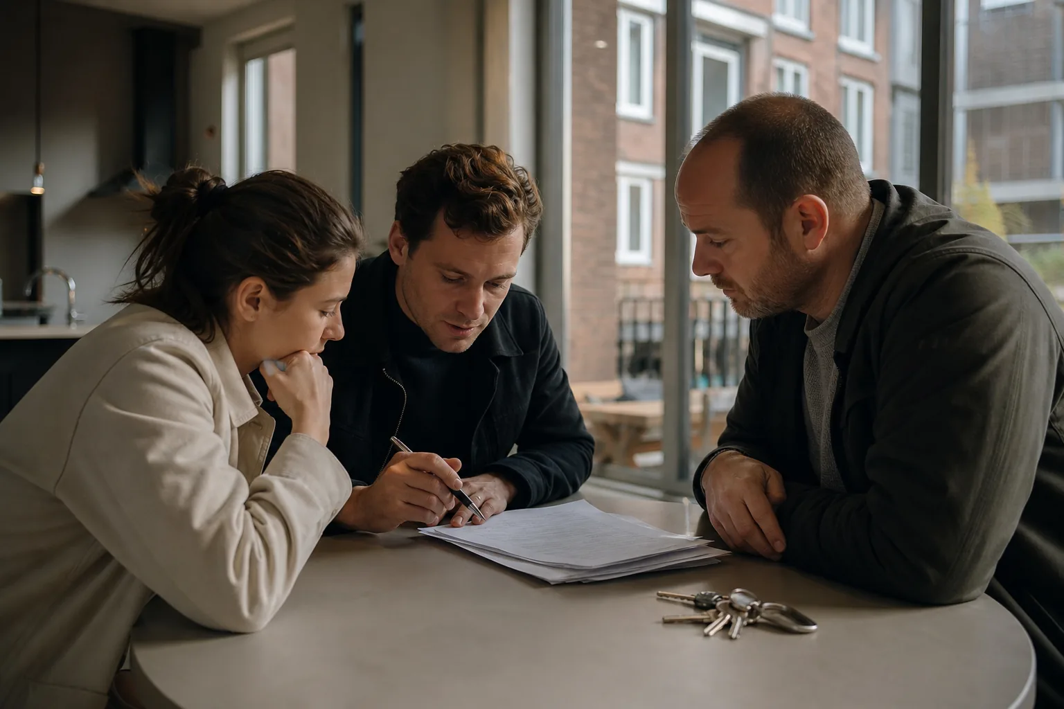 Een Nederlandse woning met sleutels en papieren. Beeld bij het artikel: Waar moet u op letten als u een besluitenlijst wilt die een jaar later nog klopt?