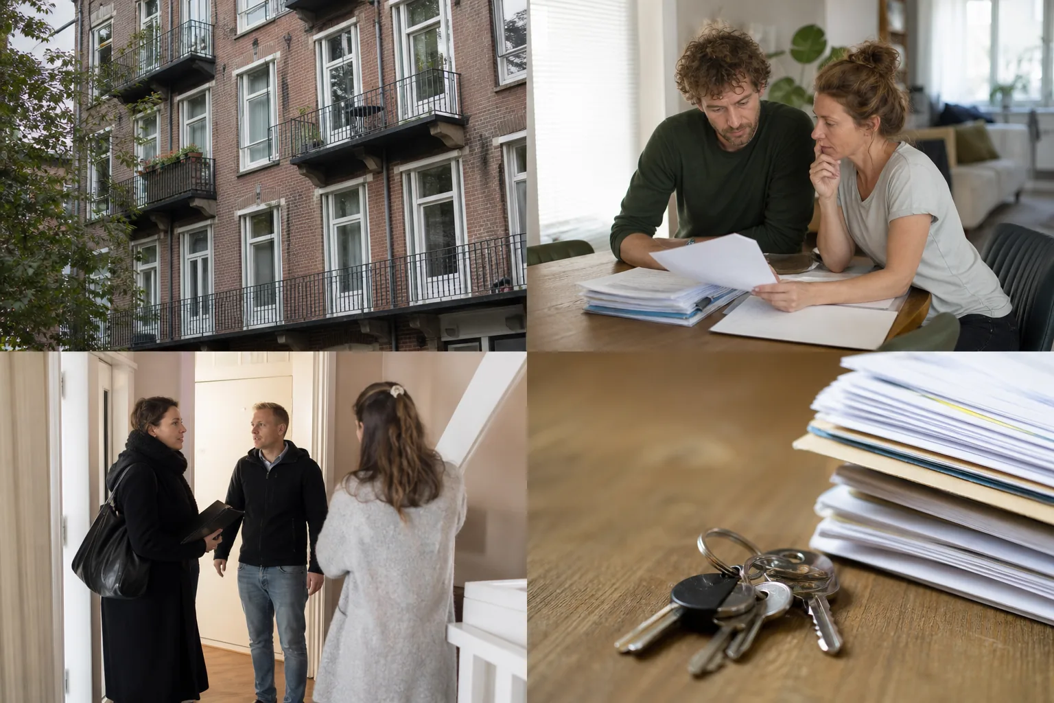 Een Nederlandse woning met sleutels en papieren. Beeld bij het artikel: Hoe lang moet u de stukken van de VvE bewaren en wie mag ze inzien?