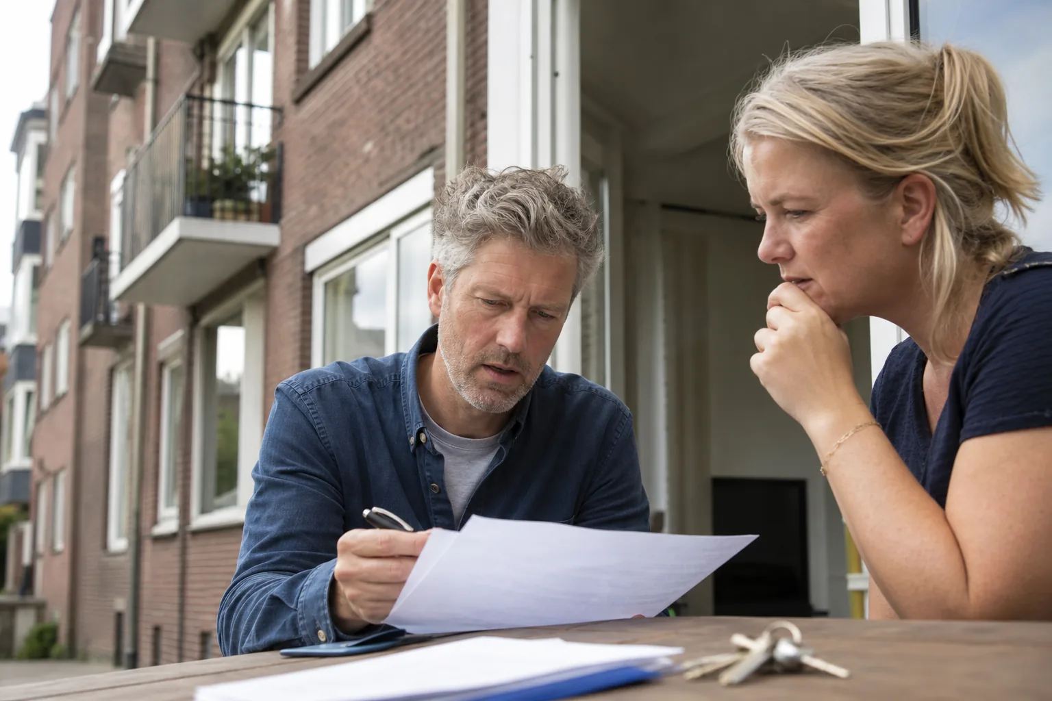 Een Nederlandse woning met sleutels en papieren. Beeld bij het artikel: Hoeveel VvE-bijdrage is nodig en hoe onderbouwt u dat bedrag in de begroting?